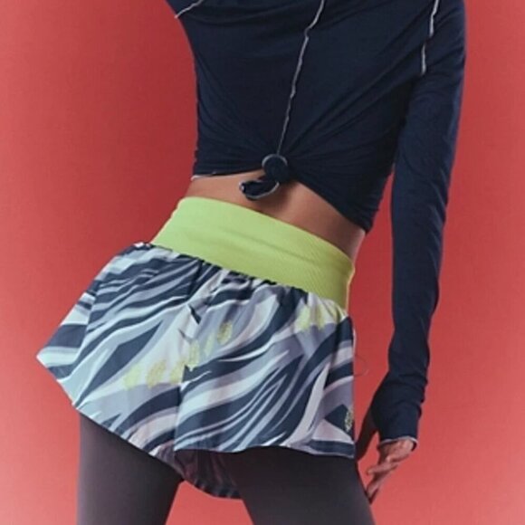 NWT FP Movement Carpe Diem Logo Printed High Rise Shorts - Picture 2 of 6